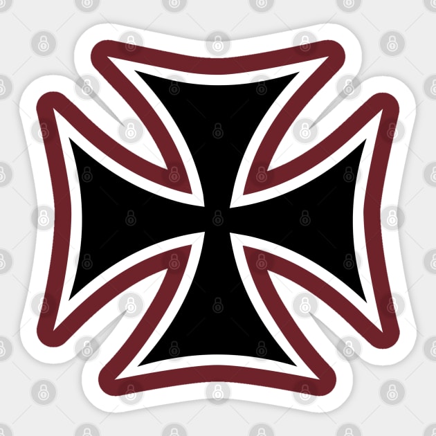 Maltese Cross Sticker by World upside down